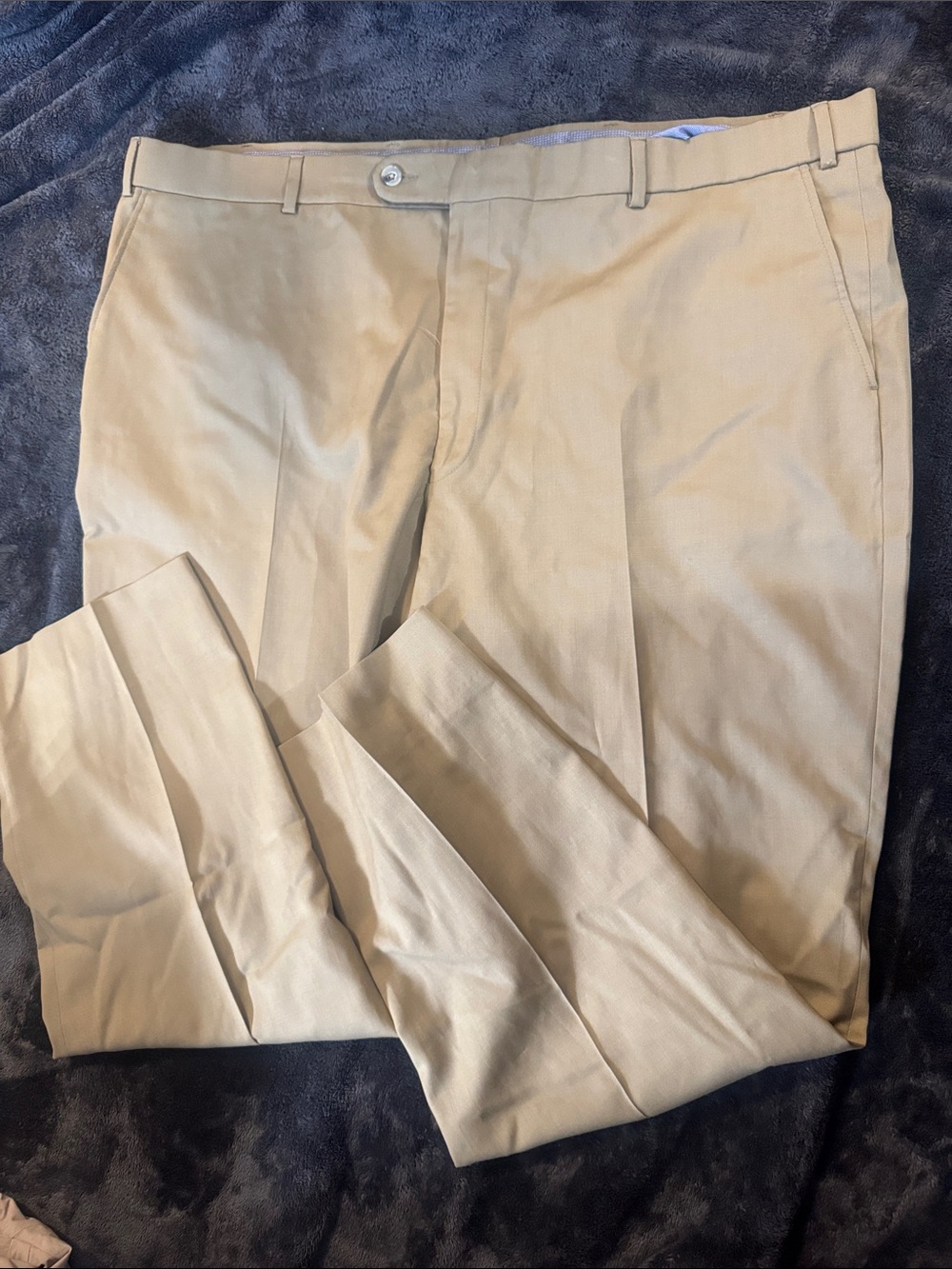 Classic Men's Dress Pants in Tan – Flat Front Professional Fit